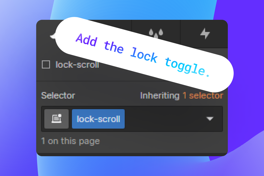Lock Page Scrolling in flow Flowbase